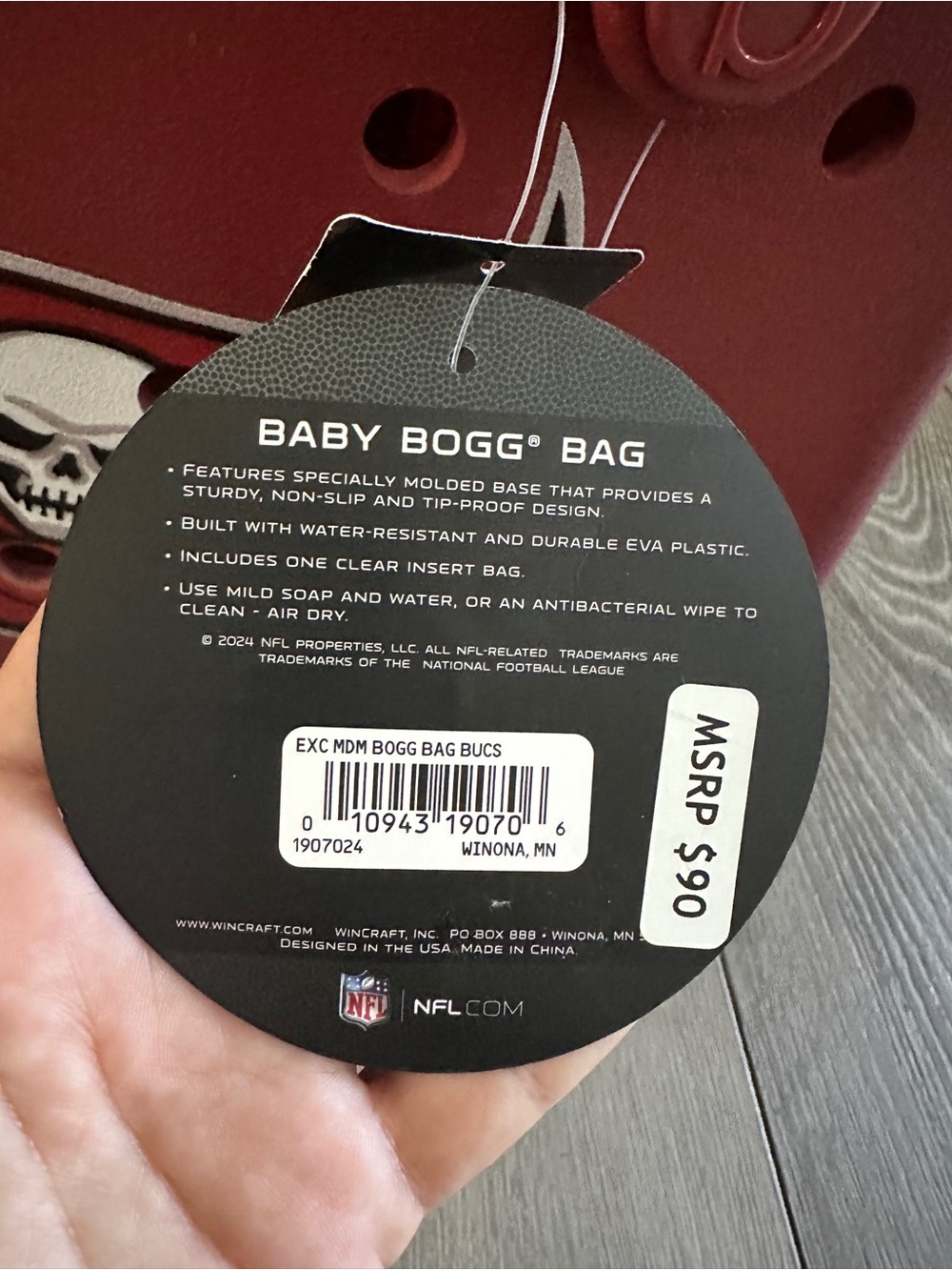 Baby Bogg Bag with NFL Tampa Bay Buccaneers Logo - Picture 6 of 8